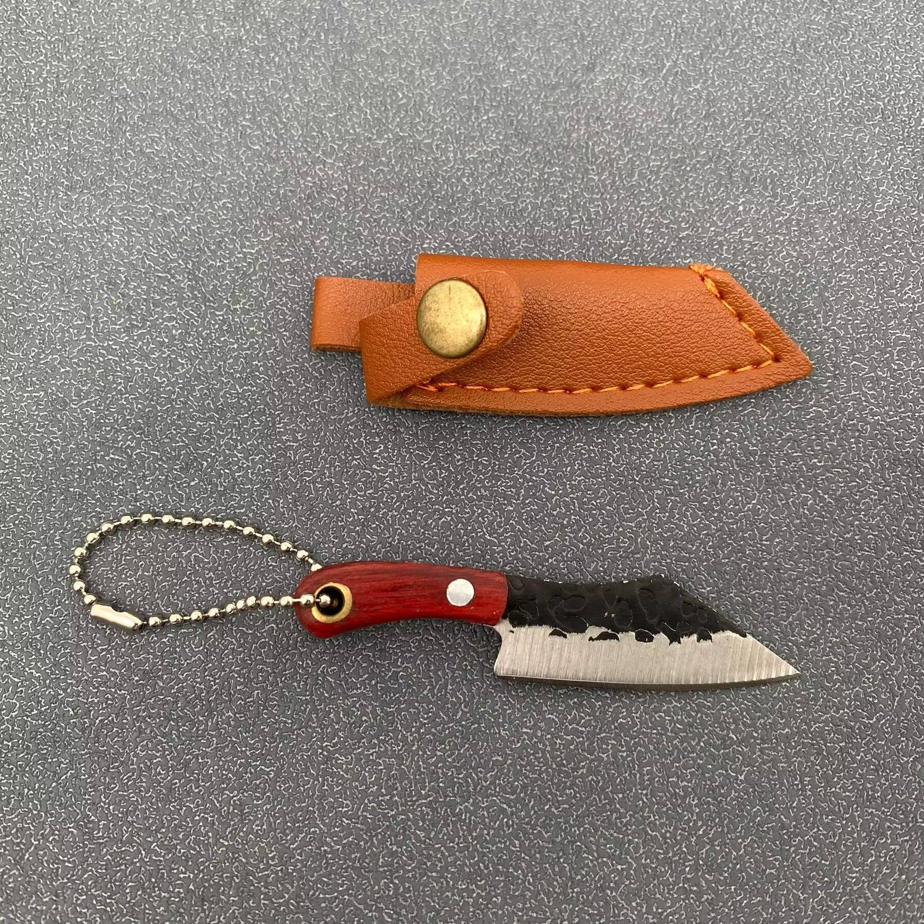 Mio Queena - Wholesale Pocket Knife/Holder - Black Enamel Mini Knife With Protective Sleeve4