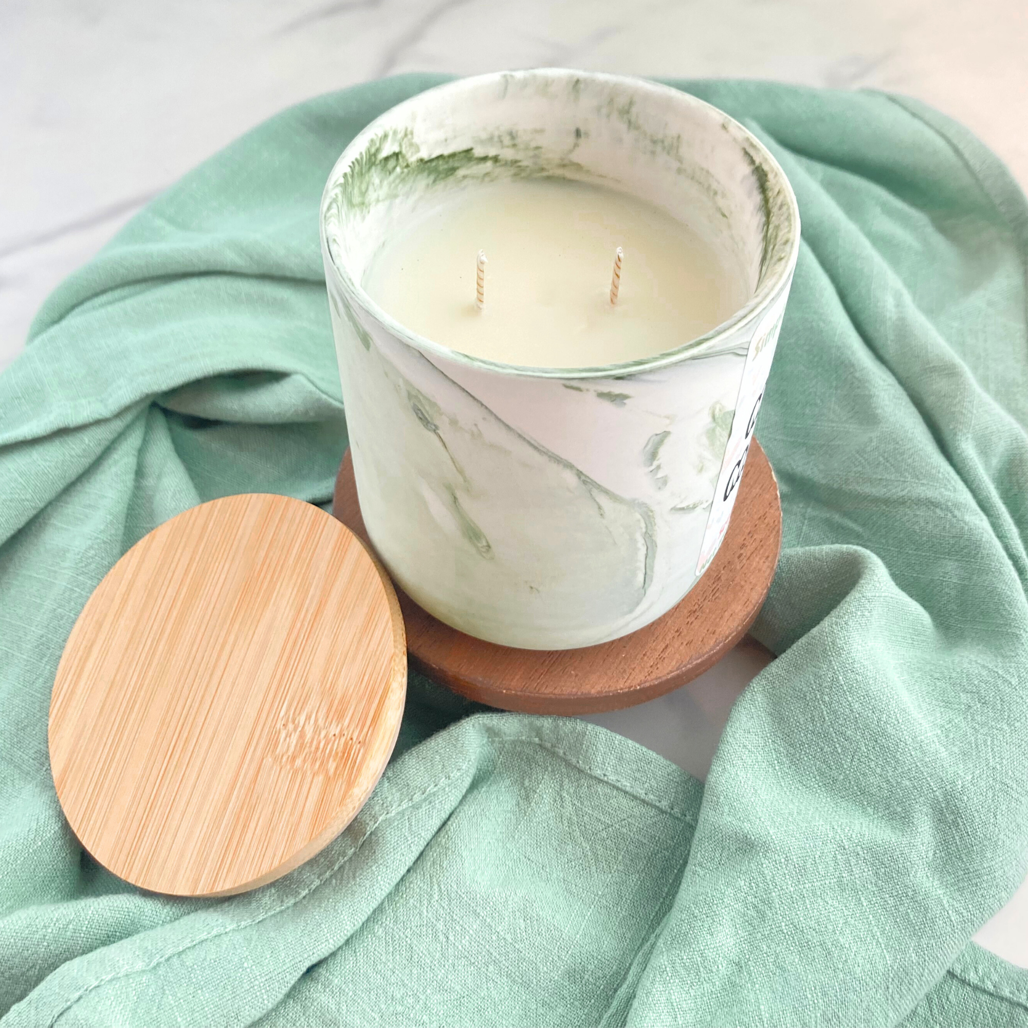 Simply Love Candle - Wholesale Jar/Filled Candle - Coffee Scented 10 oz Soy Ceramic Candle 6