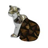 Mini figura de oso hecho a mano en aluminio reciclado para venta al por mayor de Handcrafted Gift