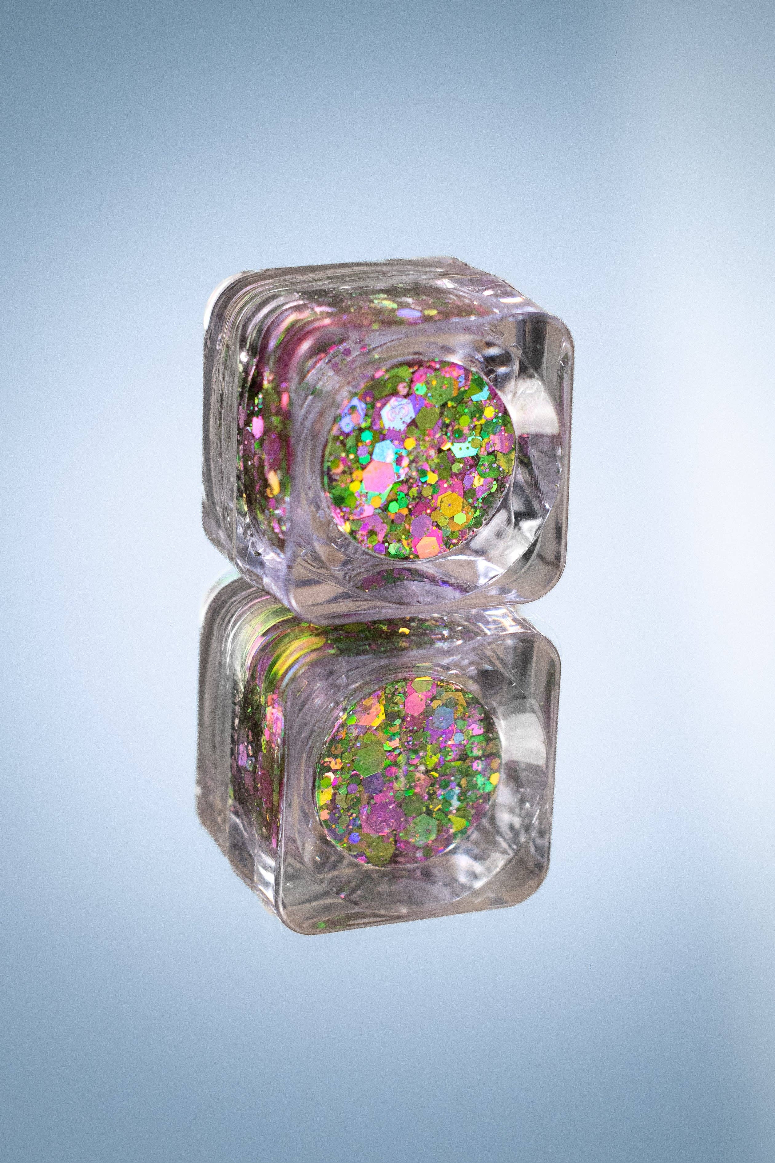 Glitter Up Nola - Vente Paillettes pour le corps - Gel pailleté (Rose + Vert) Joli & Puissant1