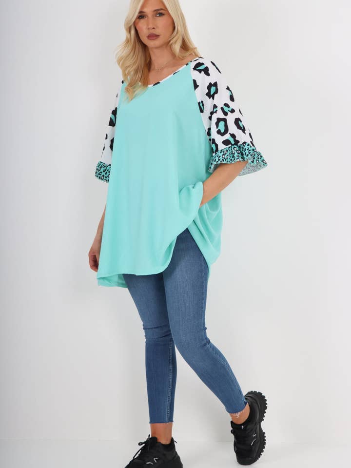 Miss Bold – wholesale Tunic – Women’s – Italian Animal Printed Sleeve Tunic Top17