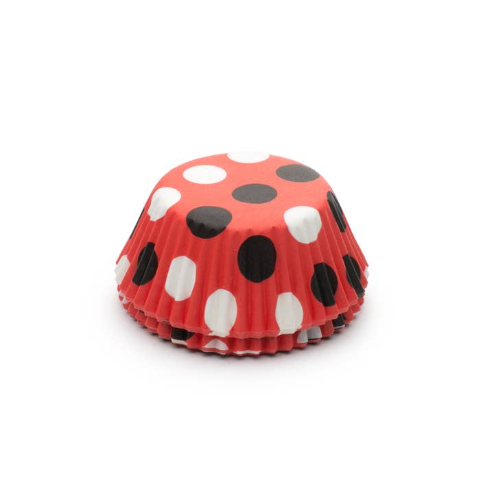 Fox Run Brands - Wholesale Cupcake/Muffin Liner - Fox Run Red with Black Polka Dot Cupcake Liners, 50 Count0