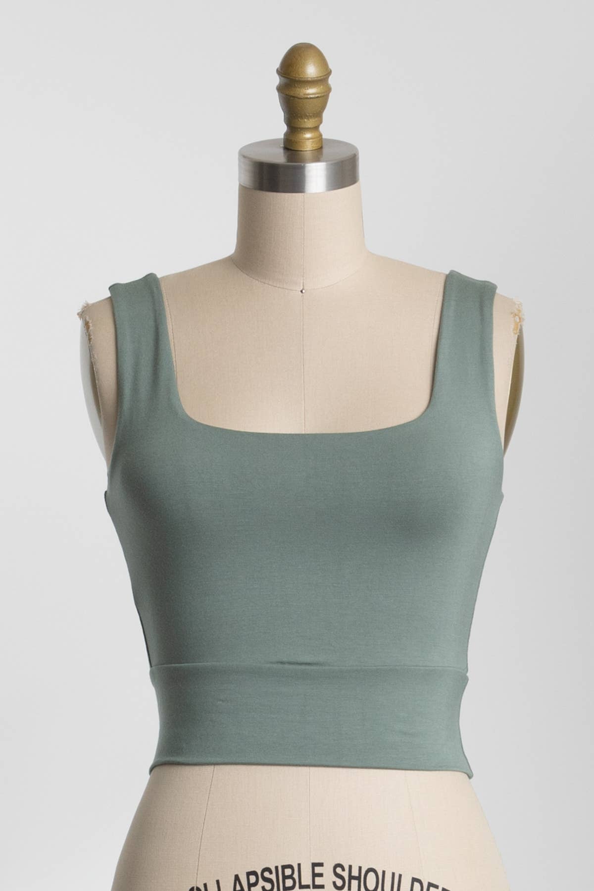 Final Touch - Wholesale Knit Top - Women's - Square Neck Fitted Crop Top - T1685933