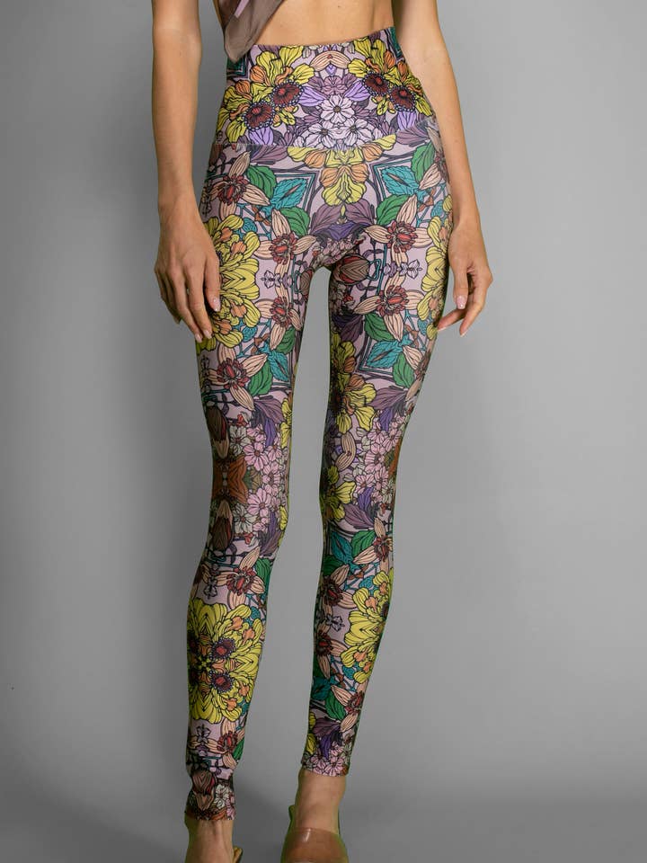Golden Garden Reverie Leggings for wholesale by Nuvula