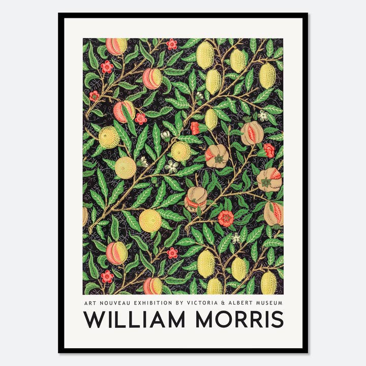 William Morris Vintage-Poster mit tropischen Früchten, W02 für den Großhandel von Sugar & Canvas