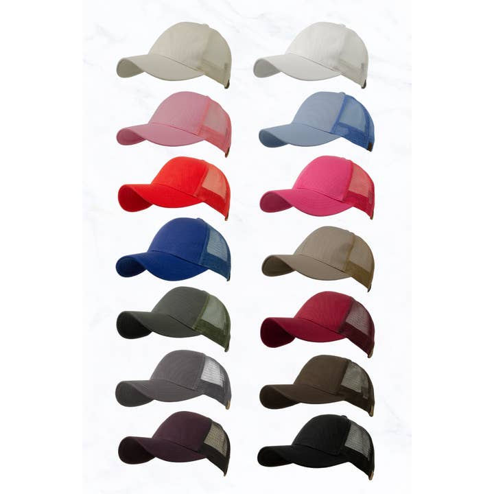 CC Brand Pony Tail Cap with Mesh and other Purchase Wholesale ponytail cap. Free Returns & Net 60 Terms on Faire trending on Faire.