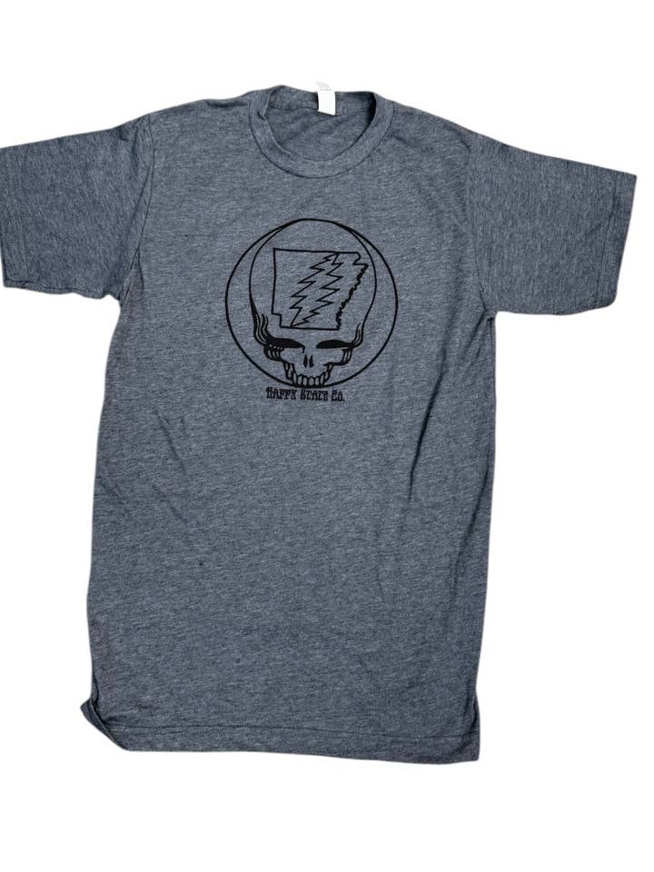 État heureux tête morte tee reconnaissant S-3x votre état personnalisé pour la vente par Happy State Co