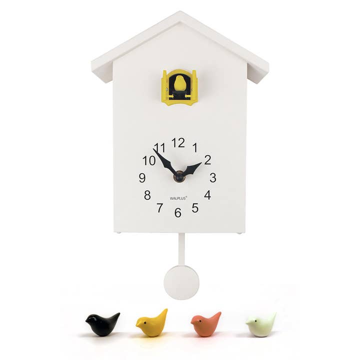 Walplus - Wholesale Wall Clock - White Cuckoo Clock - Yellow Window10