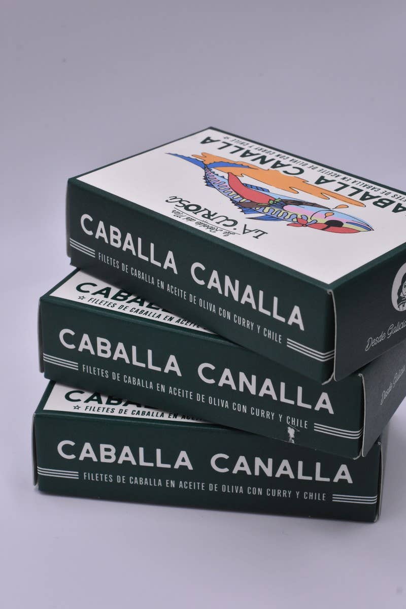 La Curiosa - Vendita all'ingrosso Pesce in scatola - Filetti di sgombro al curry e chili4
