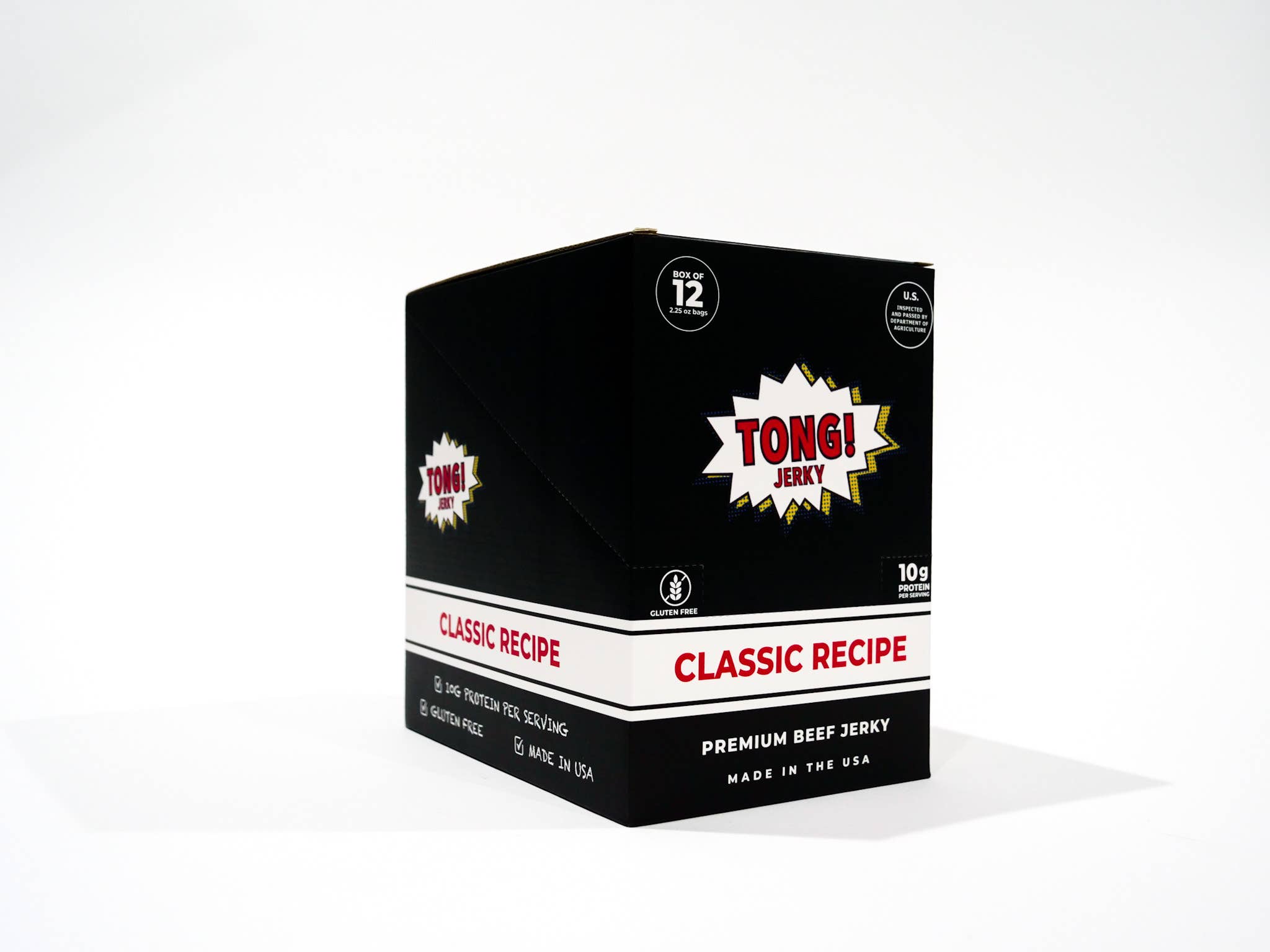 Tong Jerky - Wholesale Jerky - Beef Jerky 12 Pack - Savoury Beef Jerky - Keto, high protein1