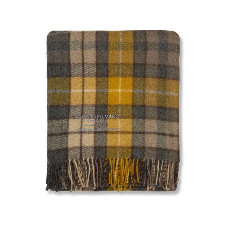 Heating & Plumbing London - Wholesale Throw Blanket - Recycled Wool Blanket - Buchanan Natural Tartan
