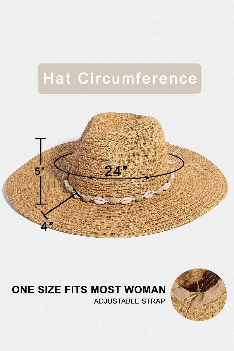 Anarchy Street - Wholesale Straw Hat - Women's - Sea Shell Floppy Straw Hat4