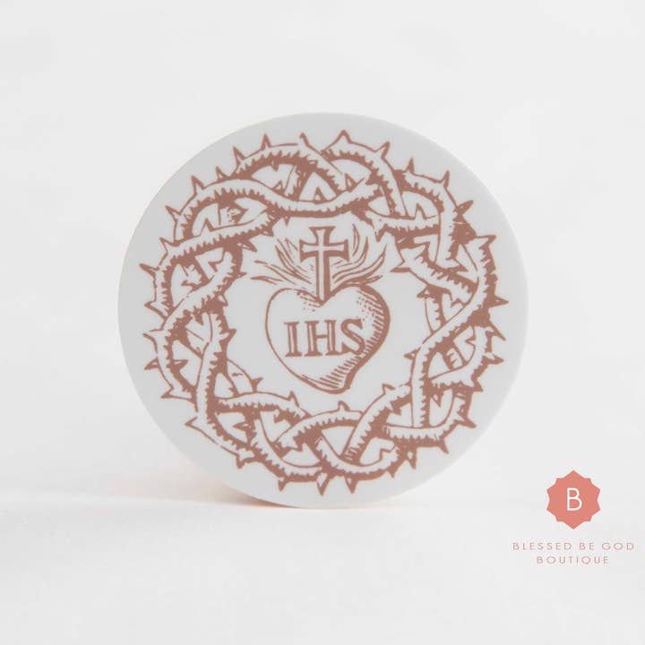 Blessed Be God Boutique - Wholesale Sticker - Jesus IHS Crown of Thorns Sticker, Catholic Vinyl Sticker1