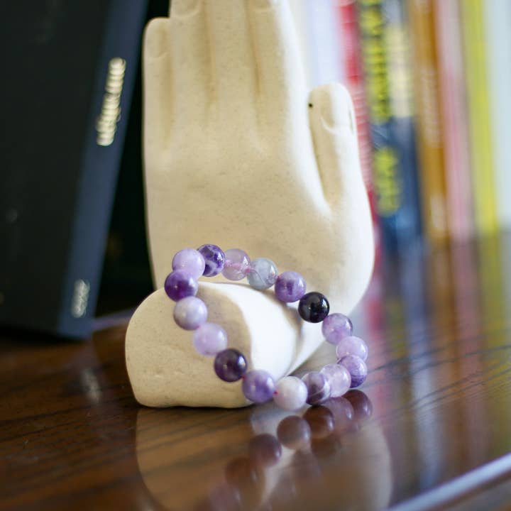 AMETHYST CRYSTAL BEADED BRACELET for wholesale by Auralign