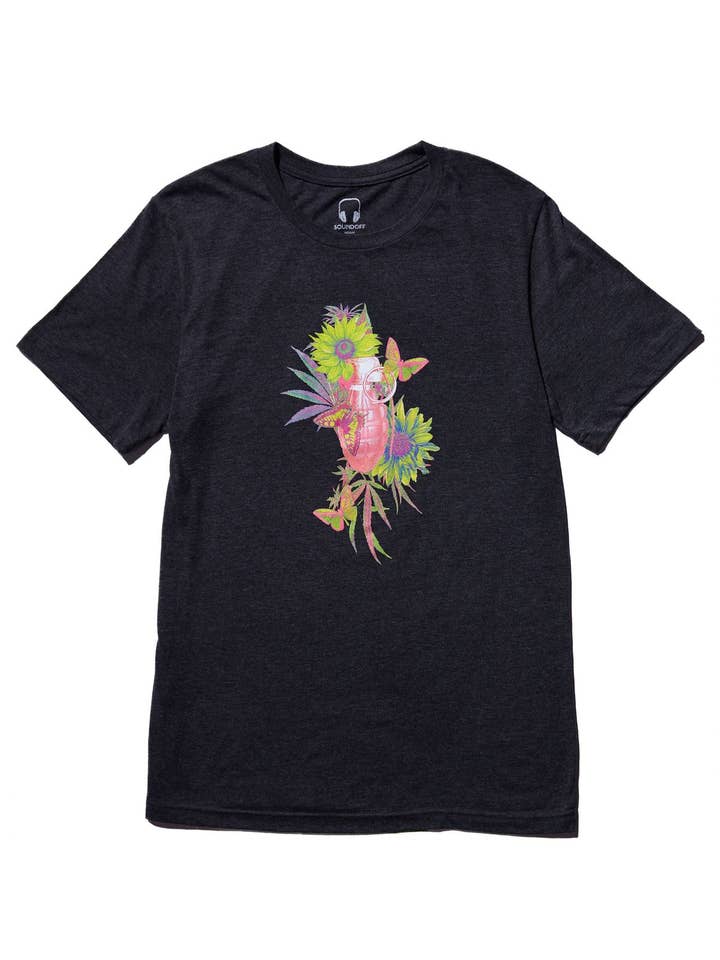 LOVE GRANAAT; DONKERGRIJS HEATHER JERSEY T-SHIRT voor wholesale door SOUNDOFF