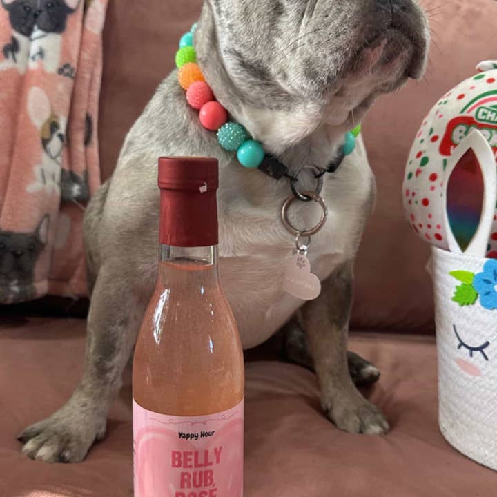 Yappy Hour - Wholesale Pet Treats - Dog - Belly Rub Rosé Dog Wine | 6ct | Watermelon3