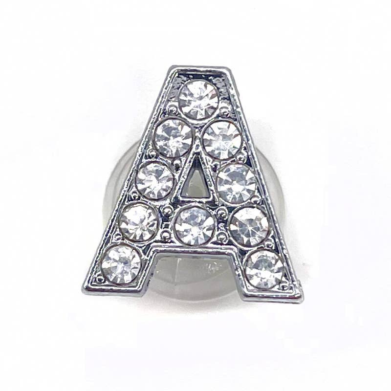 SugarQuoteMeNot LLC - Vente Accessoire pour chaussures - Charms Crocs Lettres Alphabet en Strass Argentés - Lot de 20