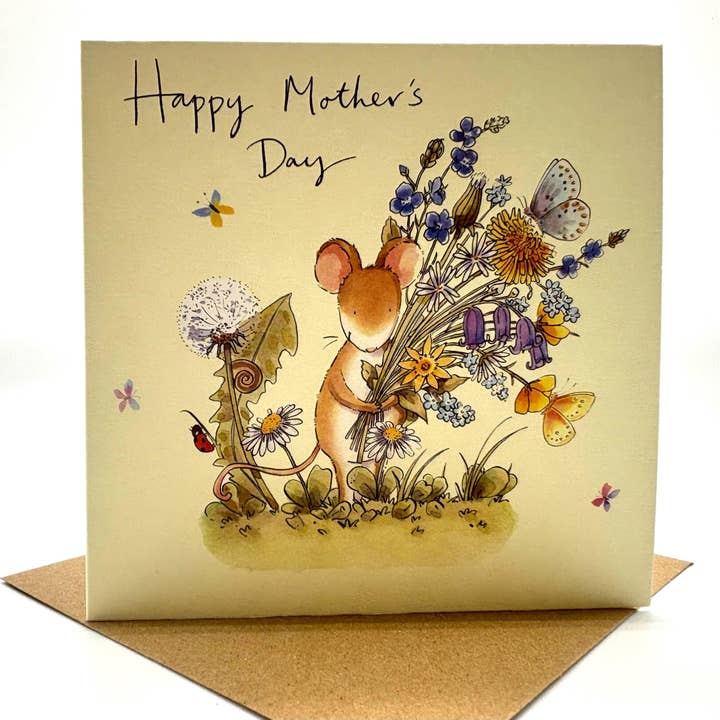 Mothers Day Card - Wildflower for wholesale by Ink and Snail Limited