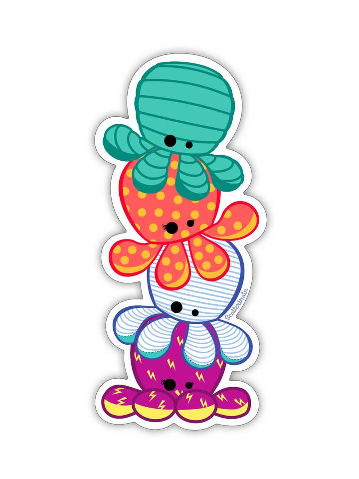 Adhesivo de vinilo Octopal Stack para venta al por mayor de Scatterbrain