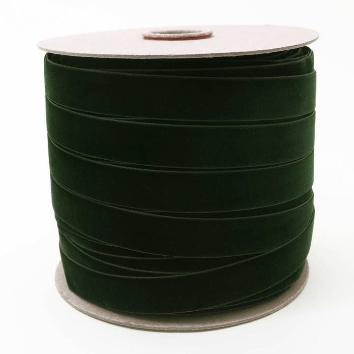 Such Good Supply - Wholesale Ribbon - Gift Wrapping - Dark Green Swiss Velvet Ribbon