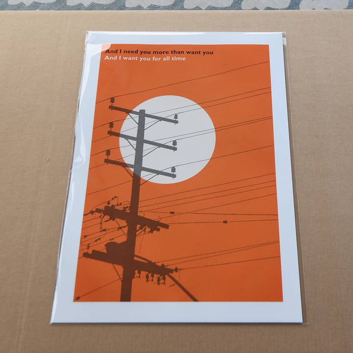 Impression d'art inspirée de Wichita Lineman et Glen Campbell pour la vente par Indieprints