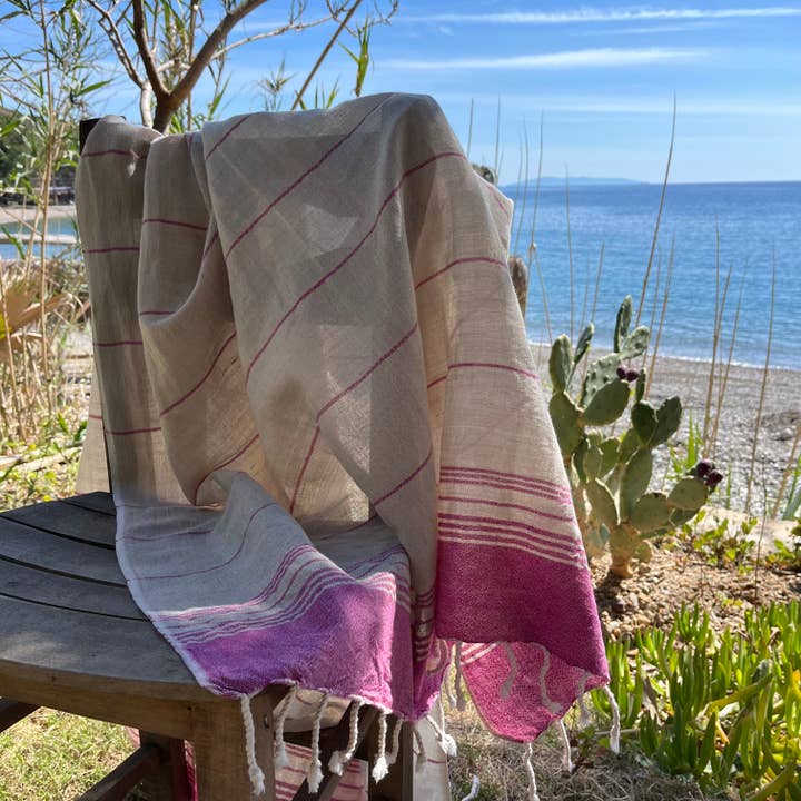 loom.ist – Großhandel Badetuch – Karya Leinen Strandtuch / Türkisches Handtuch40