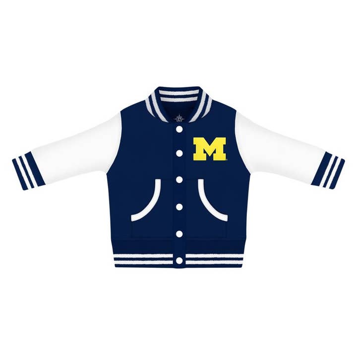 Michigan Wolverines Kid's Varsity Jacket for wholesale by Creative Knitwear