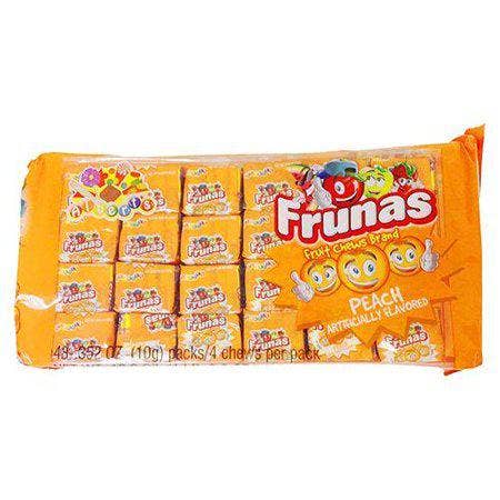 Long Island Candy Factory - Wholesale Gummy - Frunas Peach Fruit Chews 48 Count 0.352 Ounce