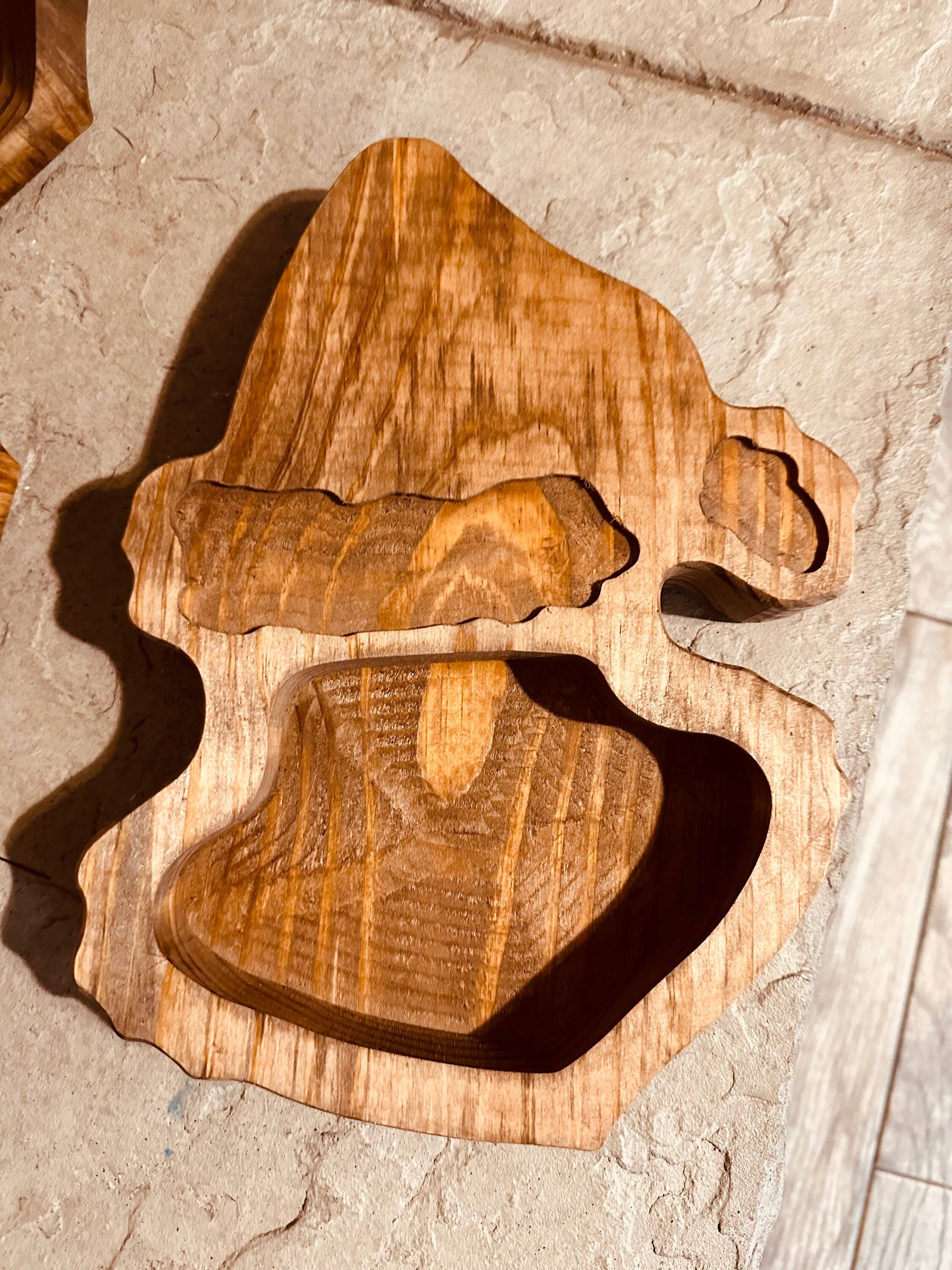 McCain's Furniture Co - Wholesale Candle Holder - Grinch Stain Wood Bowl Candle Ready Set of 5 - Candle Holder4