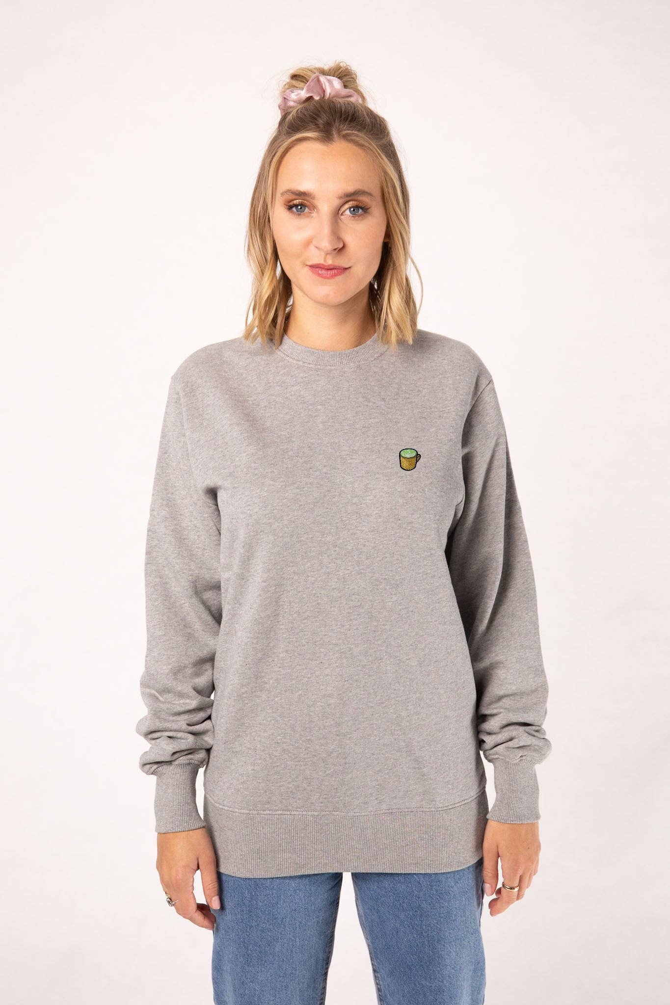 Fashion Drinks - Wholesale Sweatshirt - Women's - Matcha Latte | Embroidered organic cotton women's sweater3