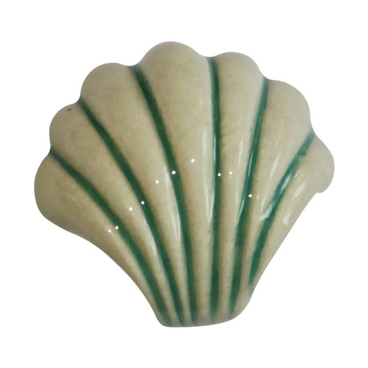 NACH - Venta al por mayor Pomos/tiradores - Tirador de cerámica con forma de concha, cerámica0