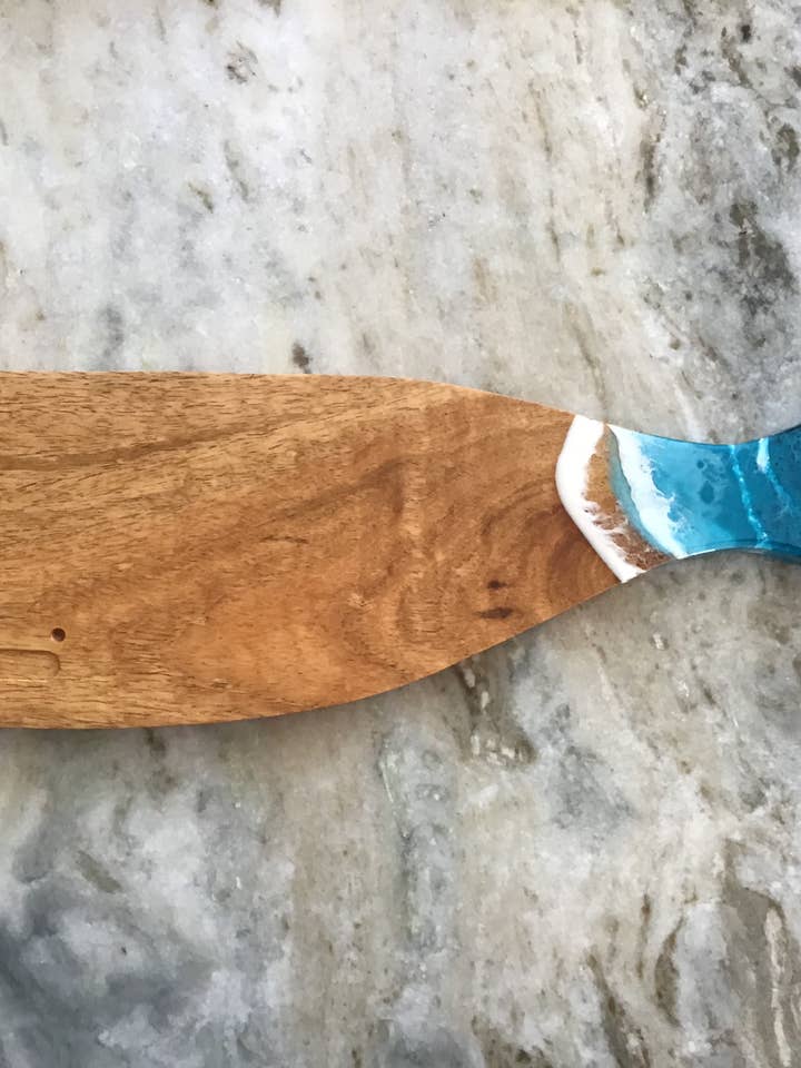 Pacific Shores Whale cheese board for wholesale by Nikita Fine Art LLC