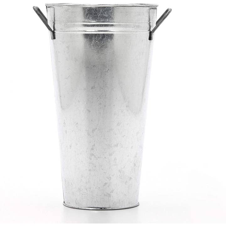 Hosley - Wholesale Vase - Hosley® S-3 9in H Galvanized French Bucket
