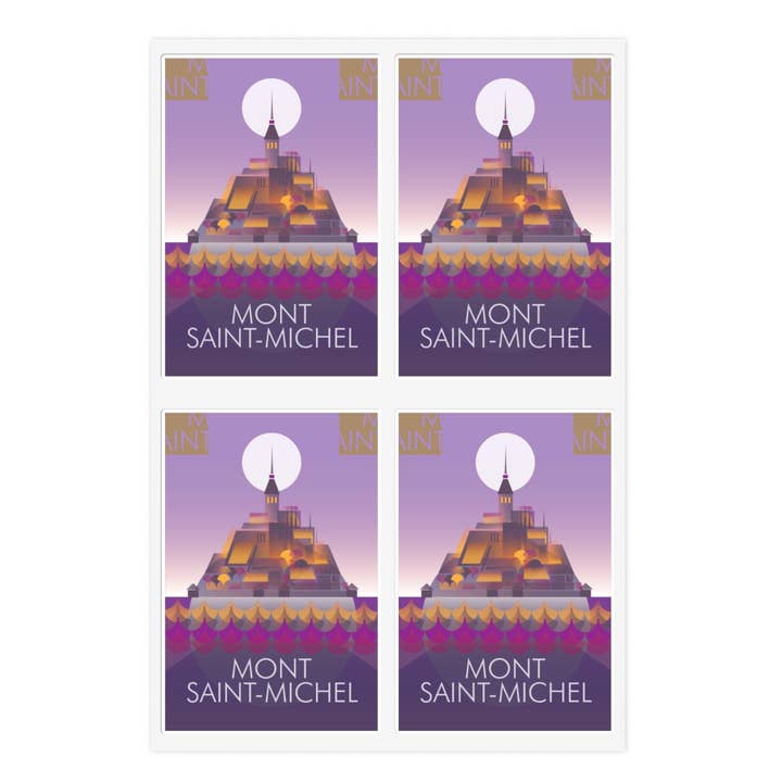 Mont Saint-Michel Sticker Sheet for wholesale by Max & Oscar