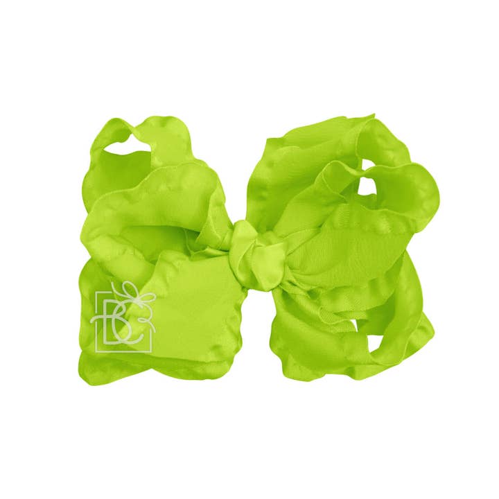Beyond Creations, LLC - Wholesale Hair Bow - Kids - DOUBLE RUFFLE BOW ON CLIP53