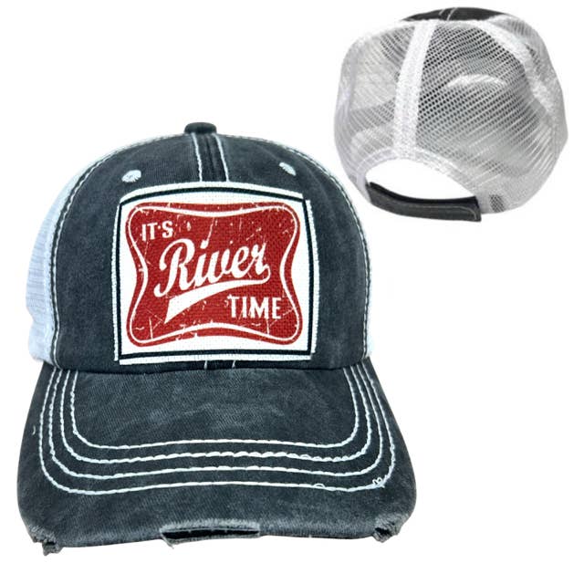 dkhandmade - Wholesale Trucker Hat - Unisex - IT'S RIVER TIME | UNISEX HAT | DISTRESSED6