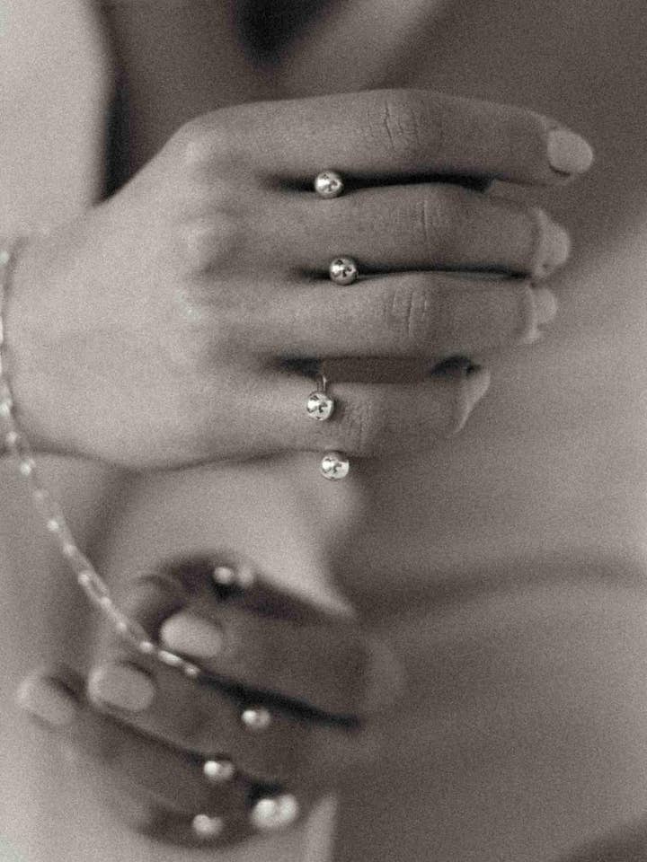 Anillo Mini Bomb Multitalla Plata para venta al por mayor de NO MORE ACCESSORIES