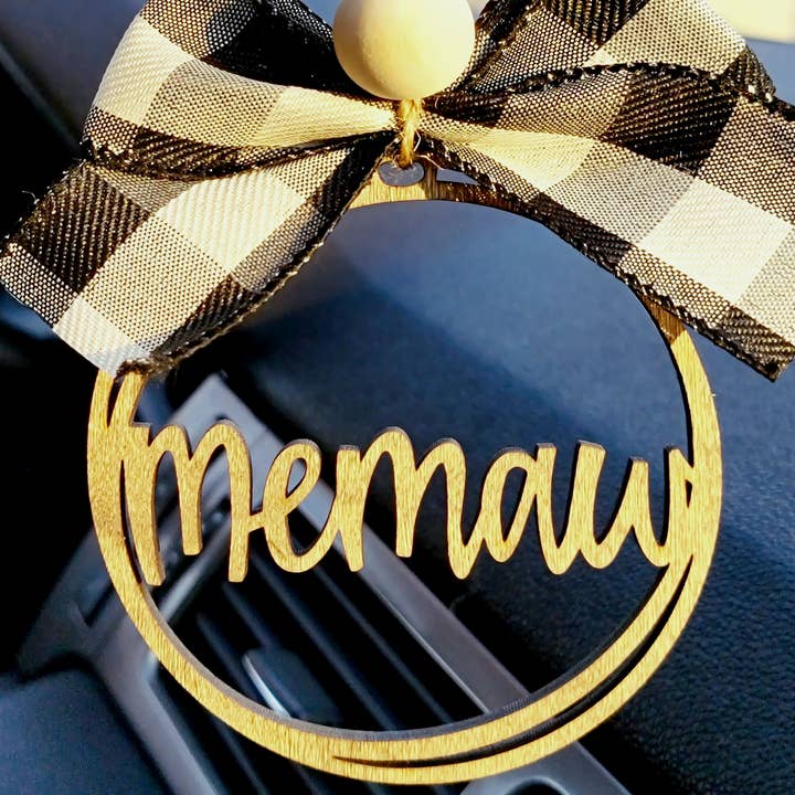 Memaw Ornament Car Charm Bag Charm for wholesale by BD Lasers INC.