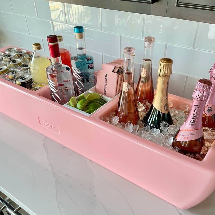 REVO Coolers - Wholesale Cooler/Cooler Bag - REVO Party Barge Cooler | Pink Coral | Made in USA