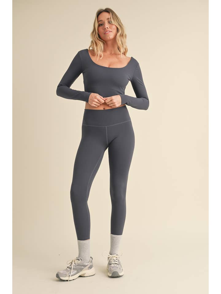 KIMBERLY C - Wholesale Athletic Top - Women's - Twist Back Long Sleeve Top45