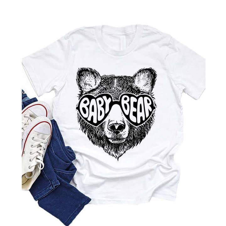 T-shirt graphique pour enfants Baby Bear pour la vente par Kids By Kissed Apparel