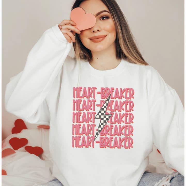 Heart Breaker Valentines Women's Sweatshirt. for wholesale by The Intentional Shop
