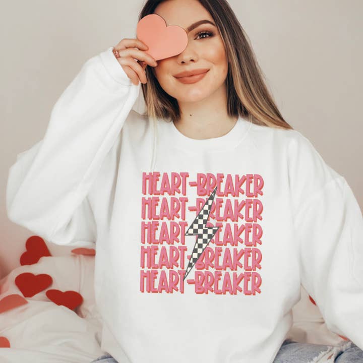 Heart Breaker Valentines Women's Sweatshirt. for wholesale by The Intentional Shop