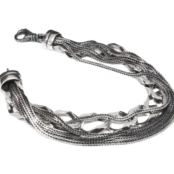 BRACELET MULTICHAÎNES LOSANGE pour la vente par Quinto Ego