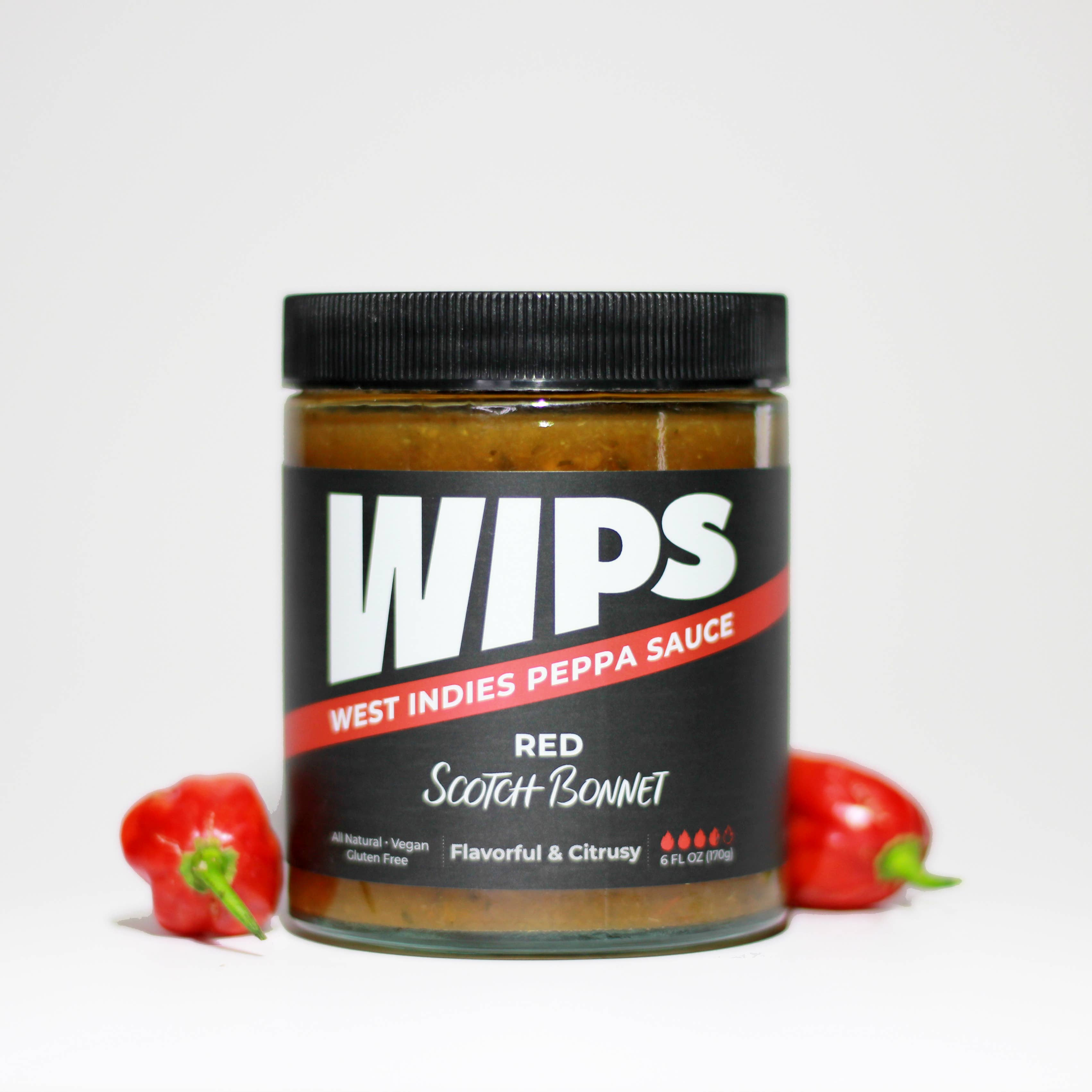 West Indies Peppa Sauce - WIPS - Wholesale Hot Sauce - WIPS Red Scotch Bonnet Pepper Sauce, Hot Sauce2