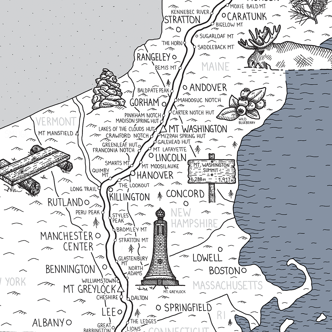 Sherpa Ant - Wholesale Map - Appalachian Trail Color Your Hike Trail Map3