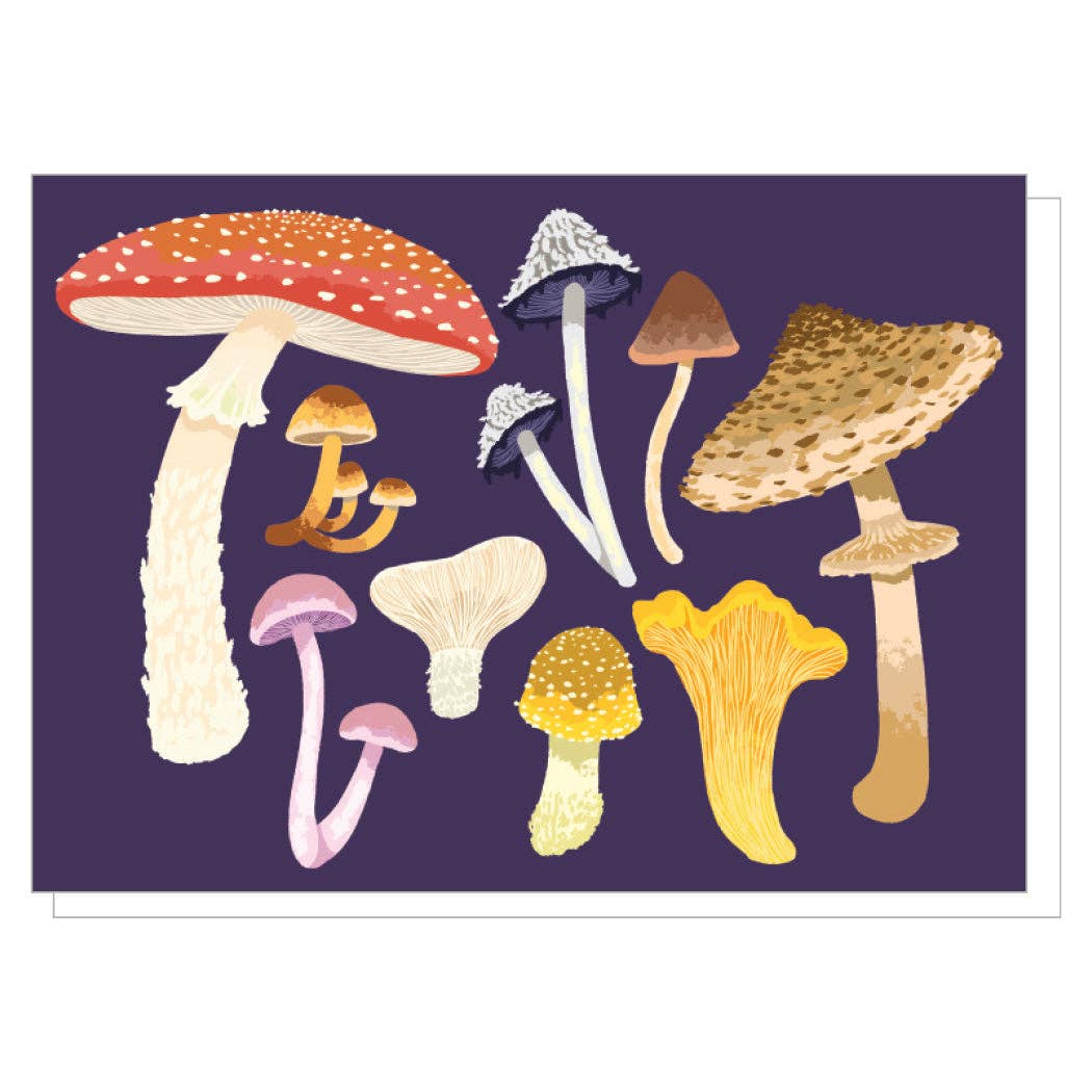 Smudge Ink - Wholesale Everyday Greeting Card - Mushrooms Note Card0