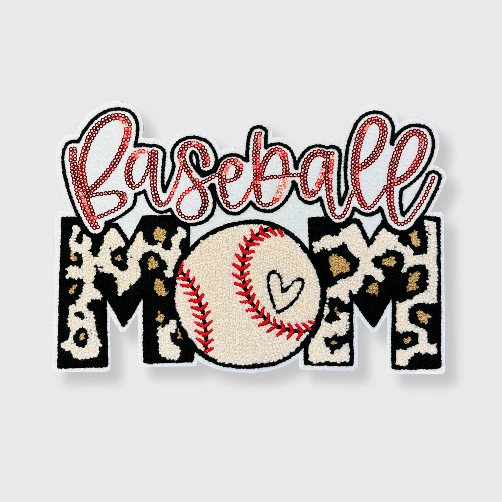 ILTEX Apparel - Vente Écusson - CP1107 - Baseball Mom Cheetah Heart