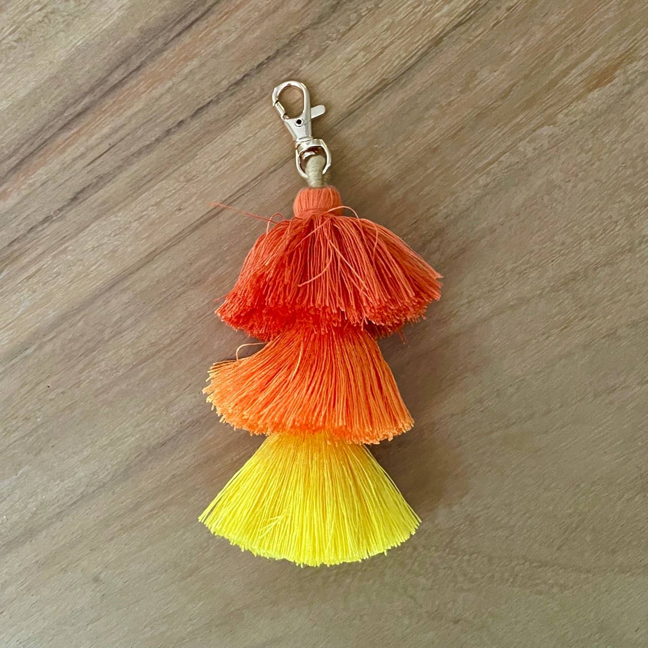 Palmy Pineapple - Wholesale Keychain - Women's - 3 Tiered Large Ombre Tassel with Clasp5