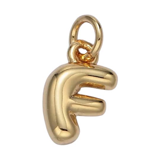 F Bubble Initial Letter Charm for wholesale by Adorn by Alexandra Riley